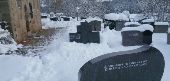 Blick auf den Friedhof von Kirchfembach